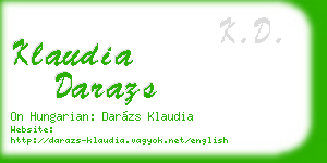 klaudia darazs business card
